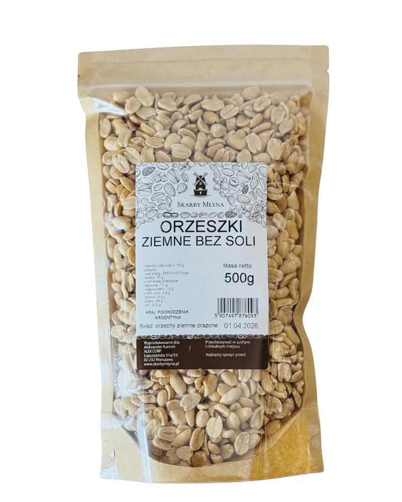 Orzeszki ziemne prażone bez soli - 500 g